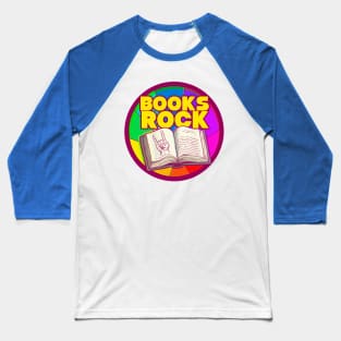 BOOKS ROCK Baseball T-Shirt